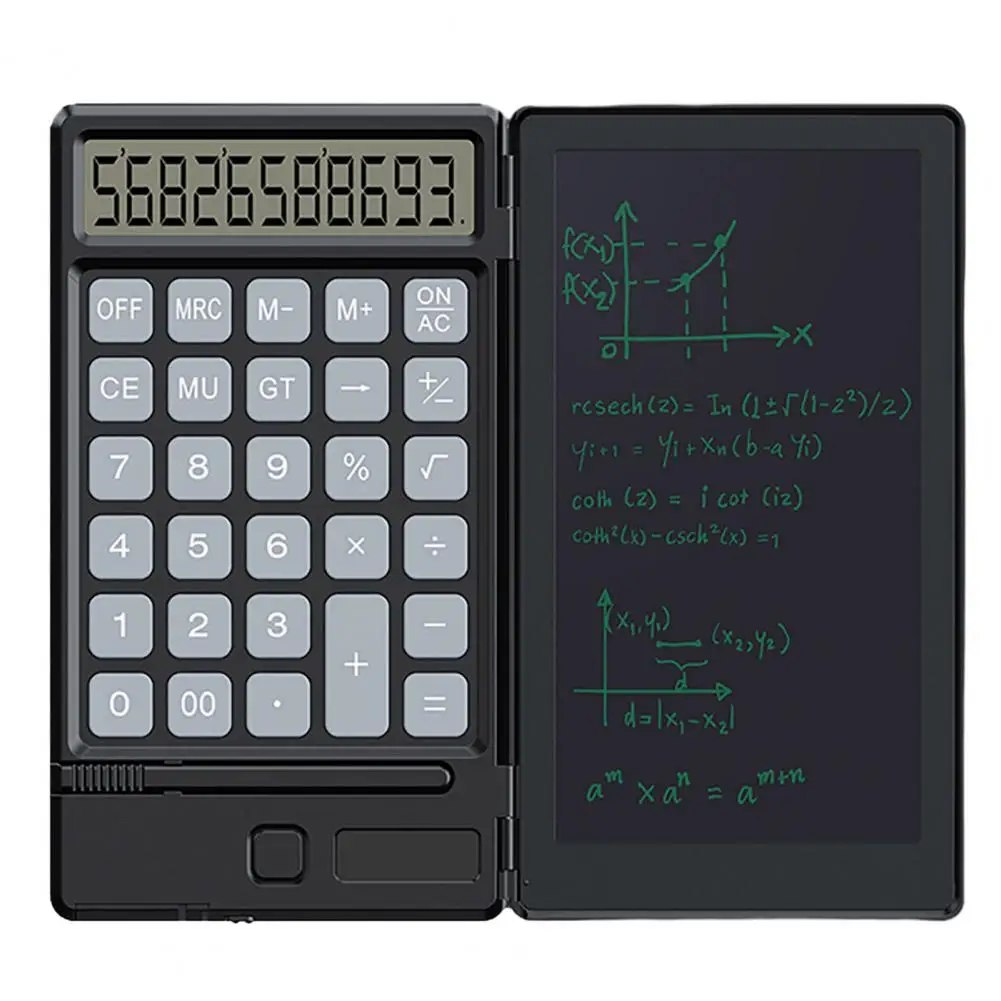 Calculator with Writing Board Portable Multifunction Calculator with Erasable Writing Board 10 Digits Lcd Display for Office