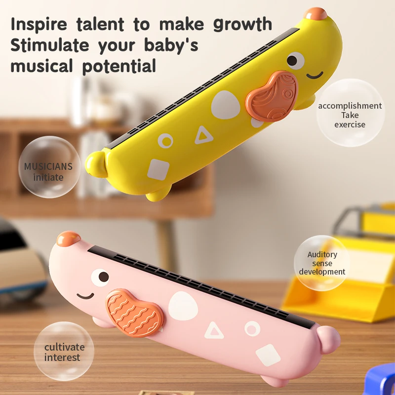 Armónica para niños y bebés, juego de instrumentos musicales, Juguetes Educativos de Educación Temprana, regalo de Navidad, regalo de Año Nuevo