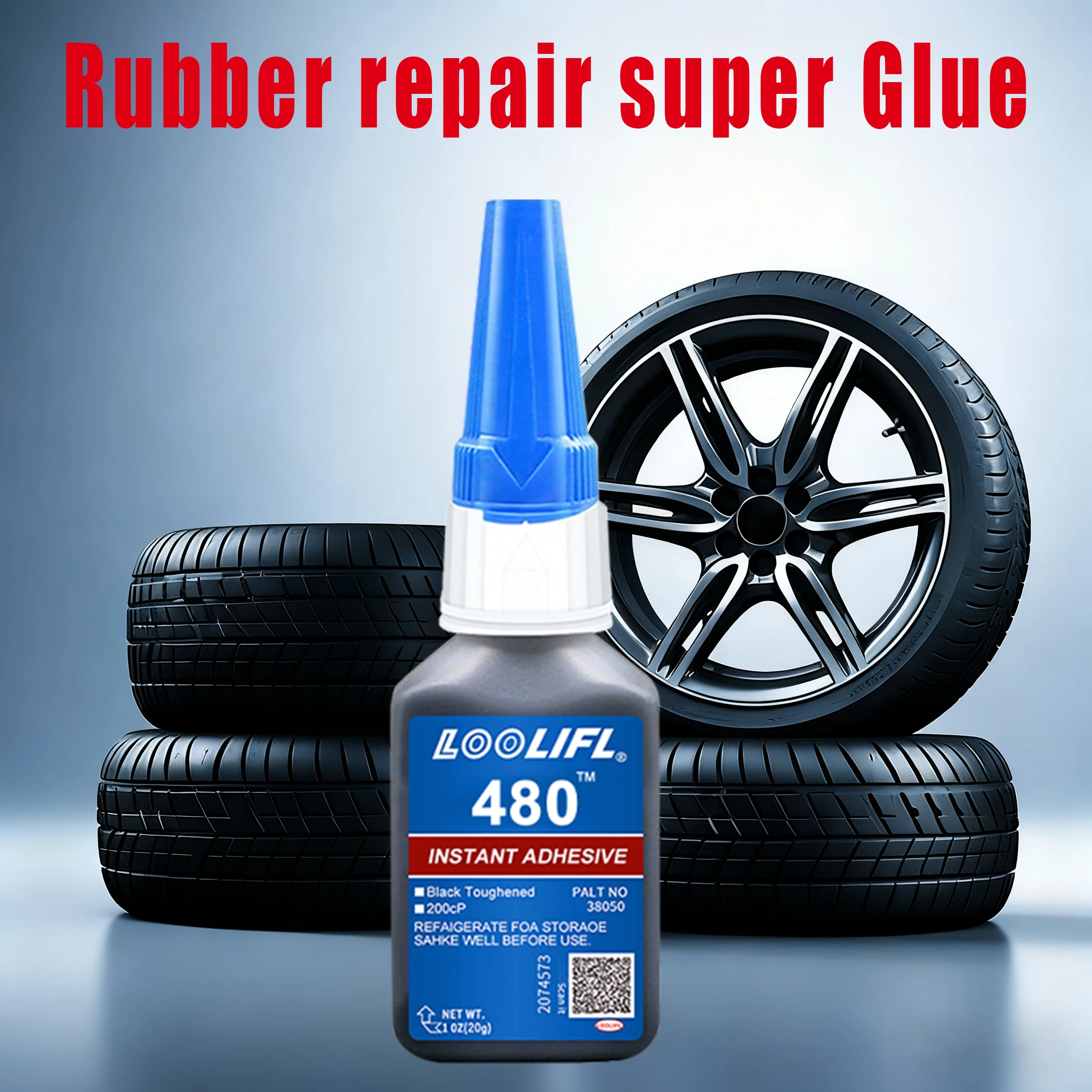 380 غراء إصلاح الإطارات الأسود - رابطة قوية لإطارات المطاط ، مقاومة للماء ومقاومة للارتداء ، سهلة الاستخدام للسيارات ، ثقوب إطارات الدراجات