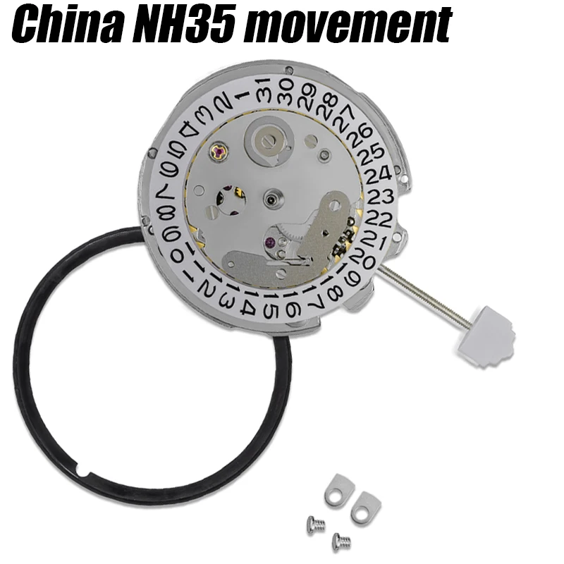 中国製nh35ムーブメント交換用-日本製nh35ムーブメント-日付表示-高精度-自動巻き機械式ムーブメント-nh35a