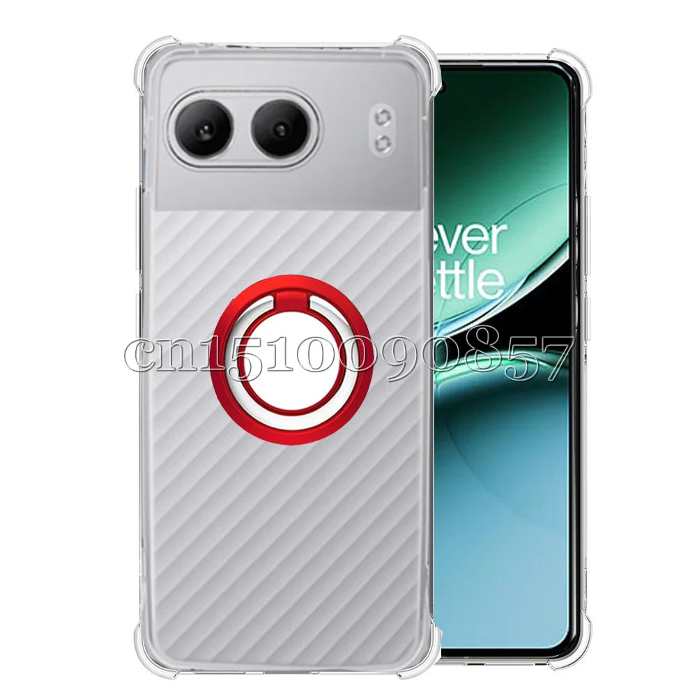 Ring Holder Case for Oneplus Nord 4 5G Reinforced Corner Soft TPU Clear Shockproof Cover For Oneplus Nord4 5G