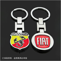 Car Emblem Keychain Auto Styling Key Ring Accessories For FIAT 500 Ducato Panda Grande Punto Tipo Abarth Pulse Strada 600 Abarth