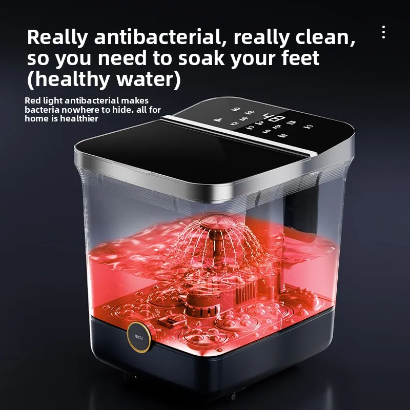 التلقائي دلو عميق تدليك كهربائي حمام القدم درجة حرارة ثابتة باديكير سبا ساخنة تدليك حمام القدم آلة ساونا 220 فولت #3