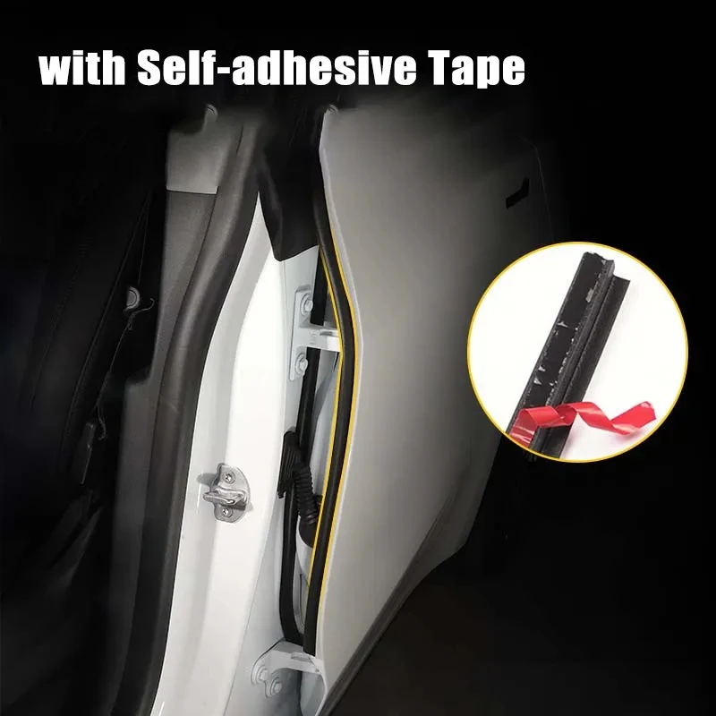 For Tesla Model 3 Y Car Door Rubber Seal Strip Kit Noise Insulation Trunk Hood A B Pillar Trim Sealing Accessories view 3