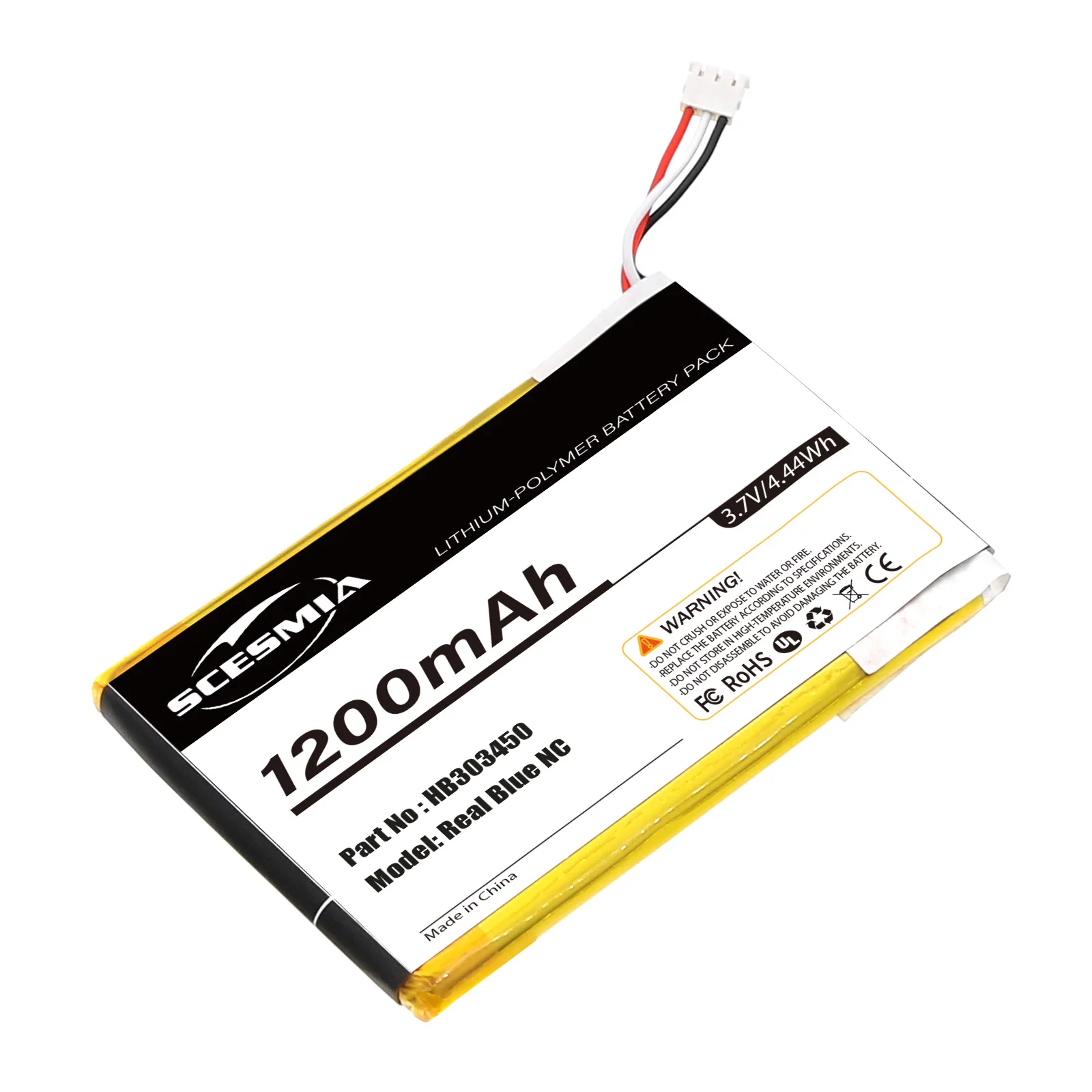 1200mAh Battery 533-000088, AHB303450 for Logitech Touchpad T650, MX Master, Please Double Check The Connector