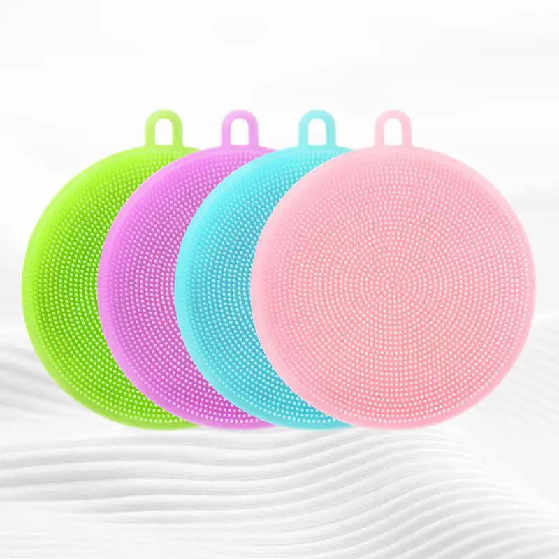 

Anti-scalding Useful Things for Kitchen Accessories Silicone Dishes Cleaning Brush Silicone Face Pots Pans Kitchen Pans Scrubber