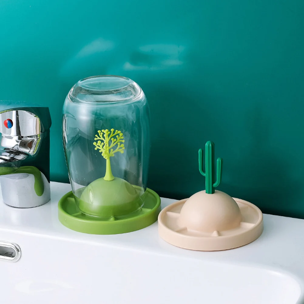 

4Pcs Elegant Novel Design Cup Drain Rack Premium Abs Quality Suitable For Various Cups Housewarming Gift
