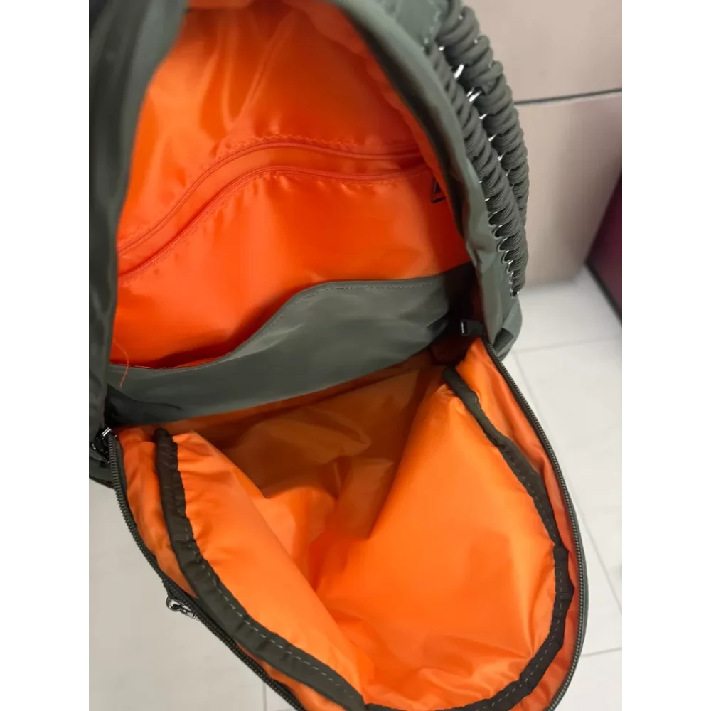 Porter Nylon Backpack Rivet Chain Large Capacity Unisex Rucksack Portable Lightweight Daypack Commuting Camping Travel Daily - view 5