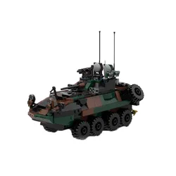 Hot LAV Eight-wheeled Armored Reconnaissance Vehicle Building Blocks Toy lav Army Military Weapons Kids Adults Gifts