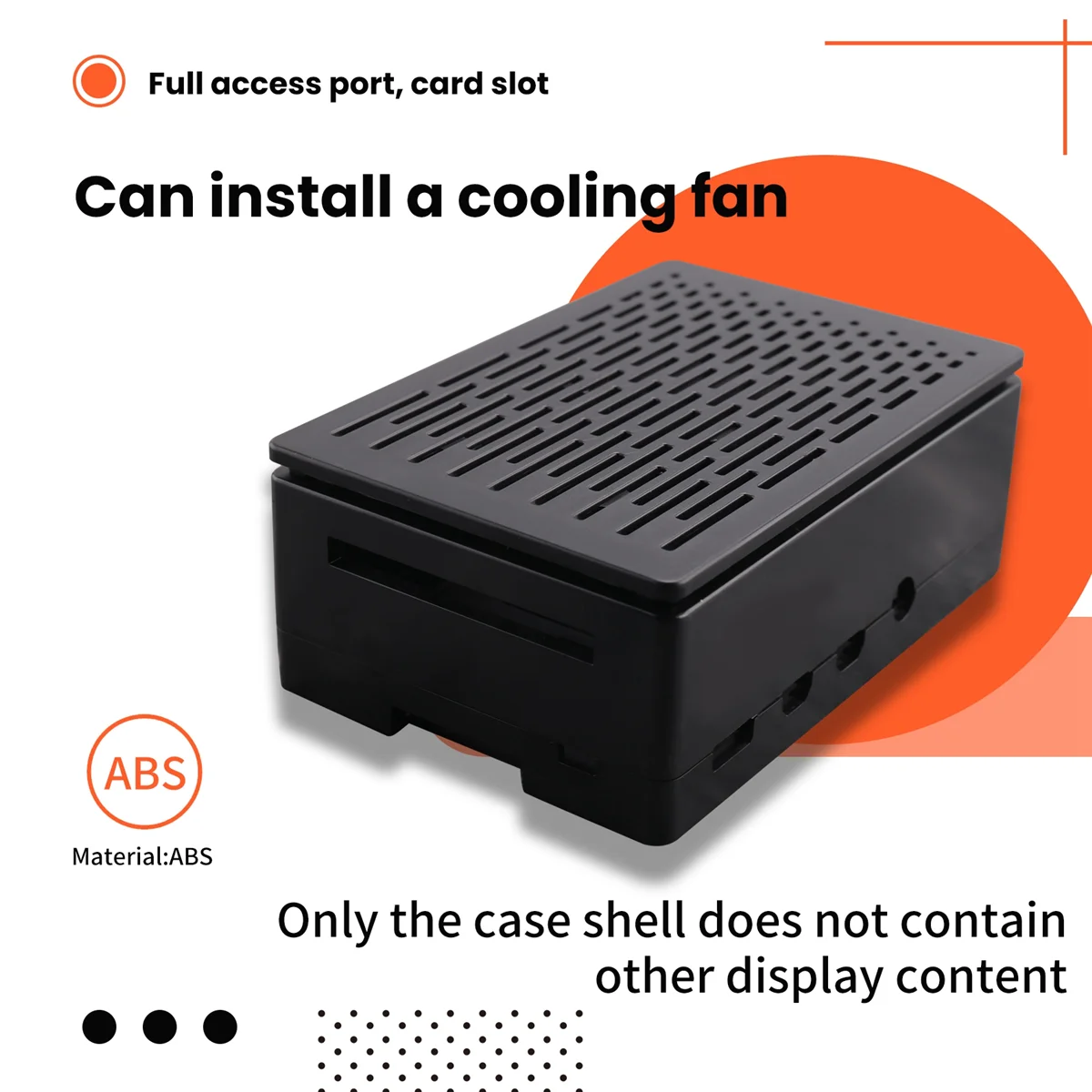 لـ Raspberry Pi 4 Case Shell Box Enclosure مروحة رائعة قابلة للتثبيت