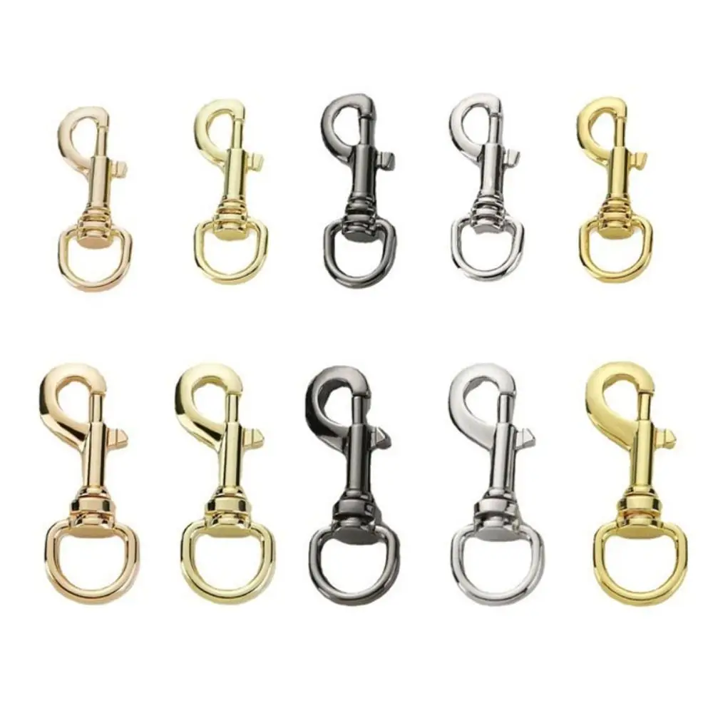 

4pcs New Rotating Metal Snap Hook 60*20mm 5 Colors Traction Buckles Luggage Hardware Accessories Keychain Leather Strap