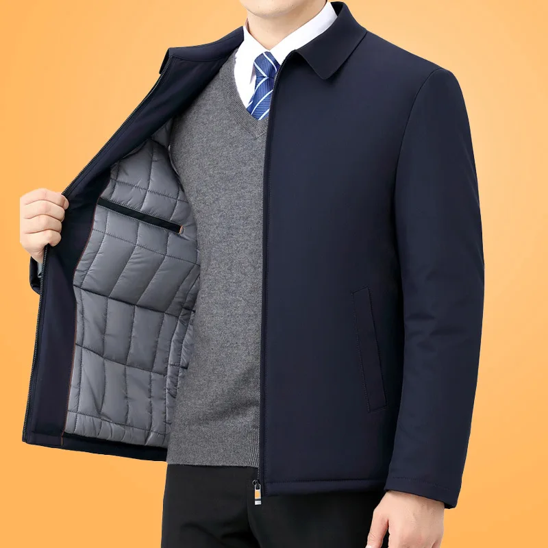 Nuevas chaquetas para hombre con algodón, abrigos cálidos de algodón para hombre, abrigos sueltos de invierno