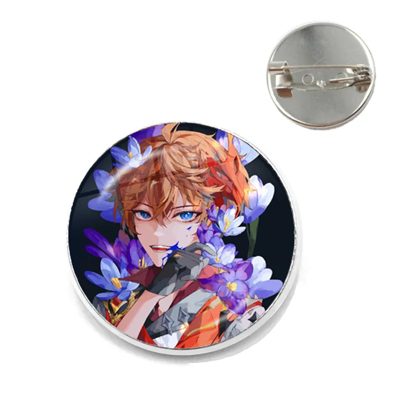 Game Genshin Impact Brooch Pins Anime Badge Cosplay Yae Miko Xiao Zhongli Accessories For Clothes Backpack Decoration Gift