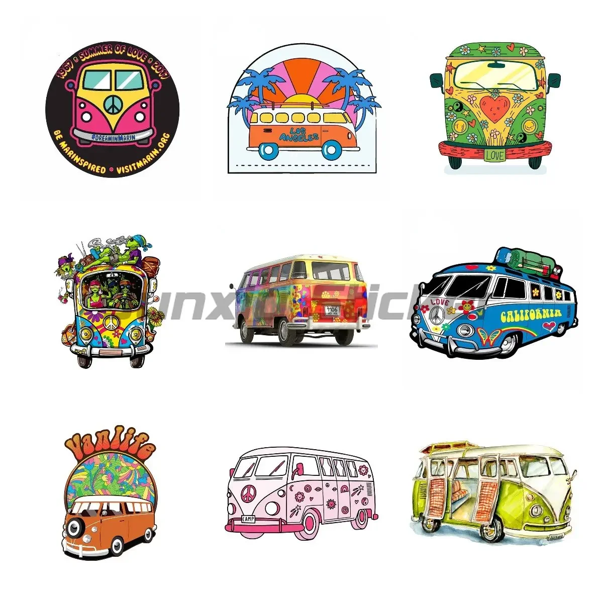 

Peace Caravan Graffiti Stickers for Motorhome Waterproof Decals for Motorhome Caravan Accessories