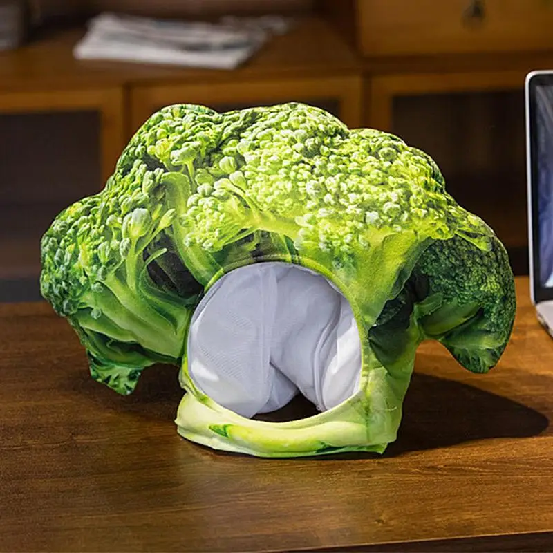 Broccoli Headsets Hats Plush Vegetables Photography Props Photo Props Cartoon Headsets Props Funny Cosplay Costume Hat