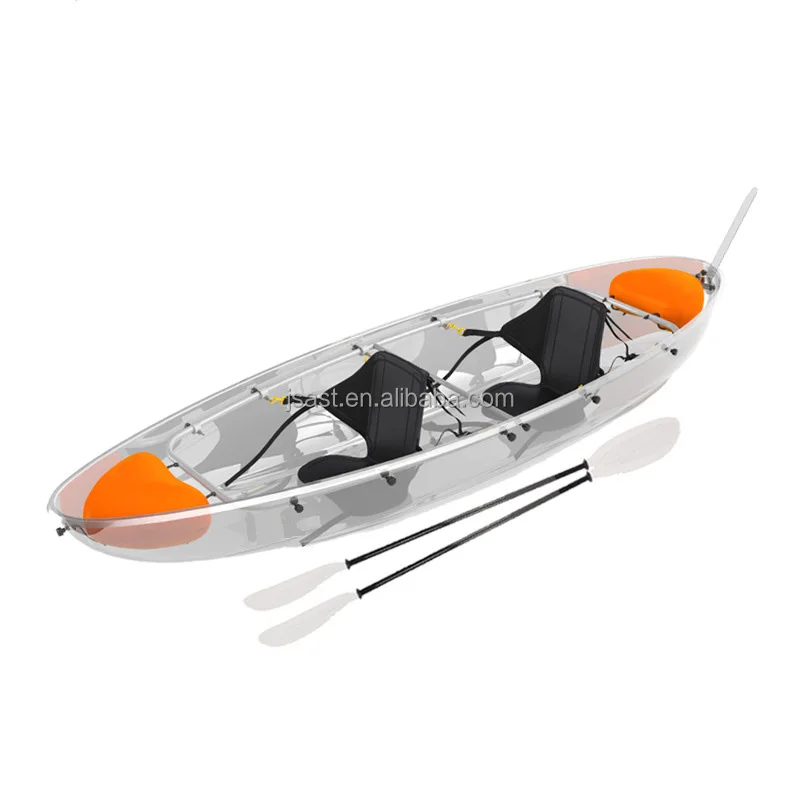 New Design 2 person pc crystal transparent canoe/kayak Clear rowing boats Transparent Boat Clear Ocean Boat Transparent Kayak