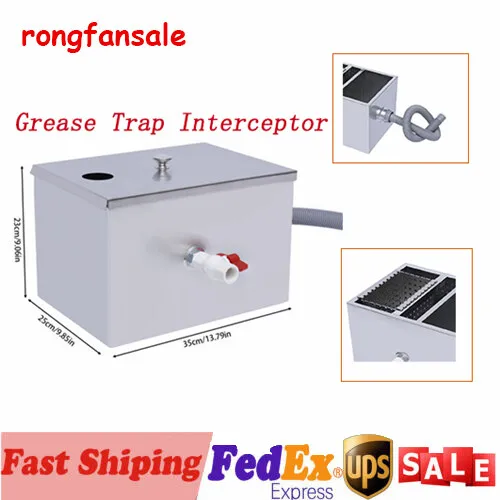 

Commercial Grease Interceptor Grease Trap Stainless under Sink High-Quality Thread Thickened Baffle for Treating Mineral Oil