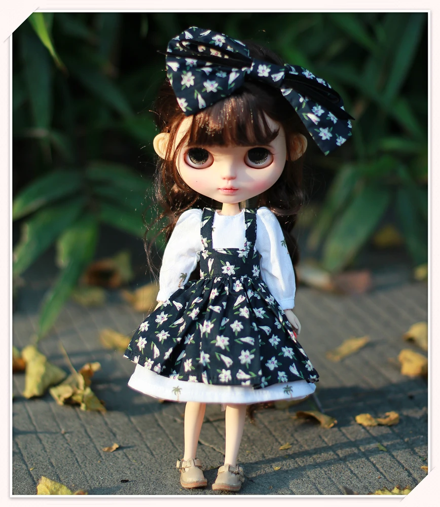 

Одежда для куклы blythe, Цветочная юбка, платье ручной работы для куклы Blythe 28-30 см, аксессуары OB22 OB24 AZONE