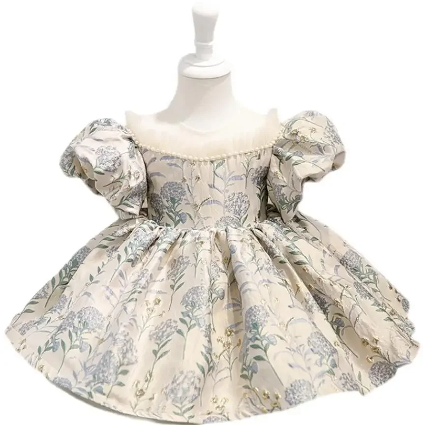 Baby Princess Ball Gown Birthday Party Christening Clothes A1324 Flower Girl Dresses For Weddings Vestido Nena  Ropa De Niña