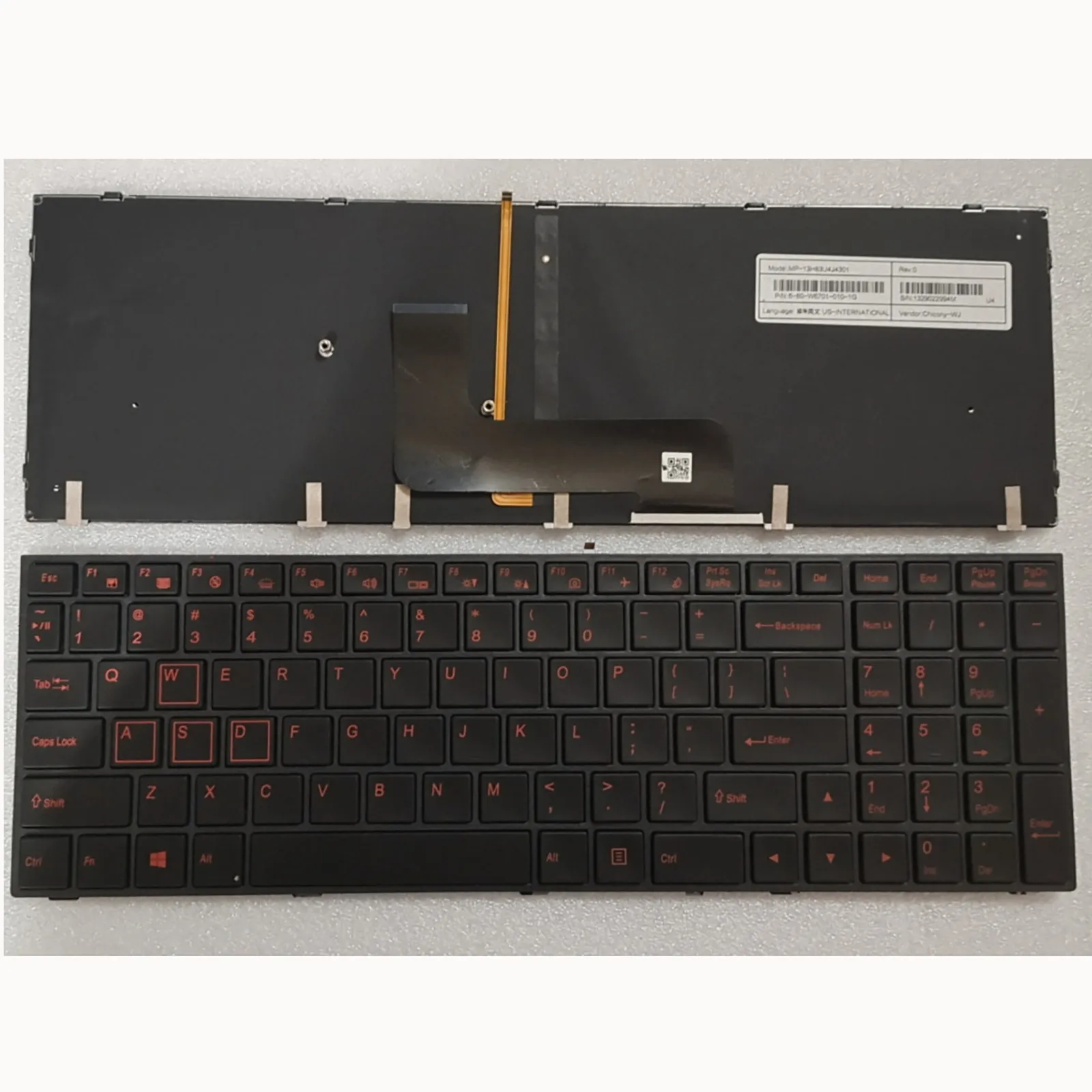 

US Layout for CLEVO N170RF1-G N170RD N170RD1 N170RF N170RF1 N170SC N170SD P650 DOK-6291C laptop keyboard