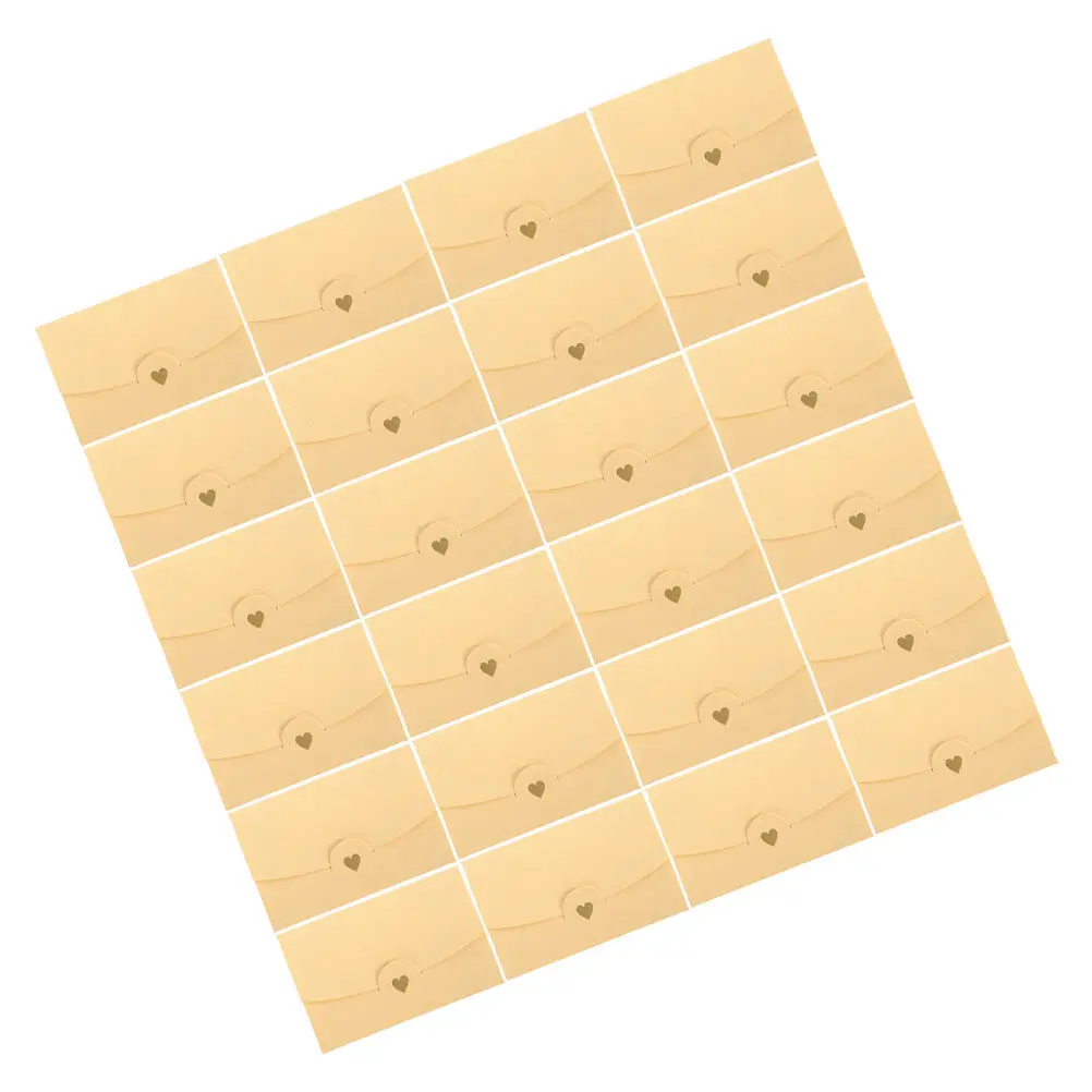 

40Pcs Gold Heart Envelopes Small Paper Elegant Invitations Wedding Cards Thank You Greeting Envelopes for Celebration Party