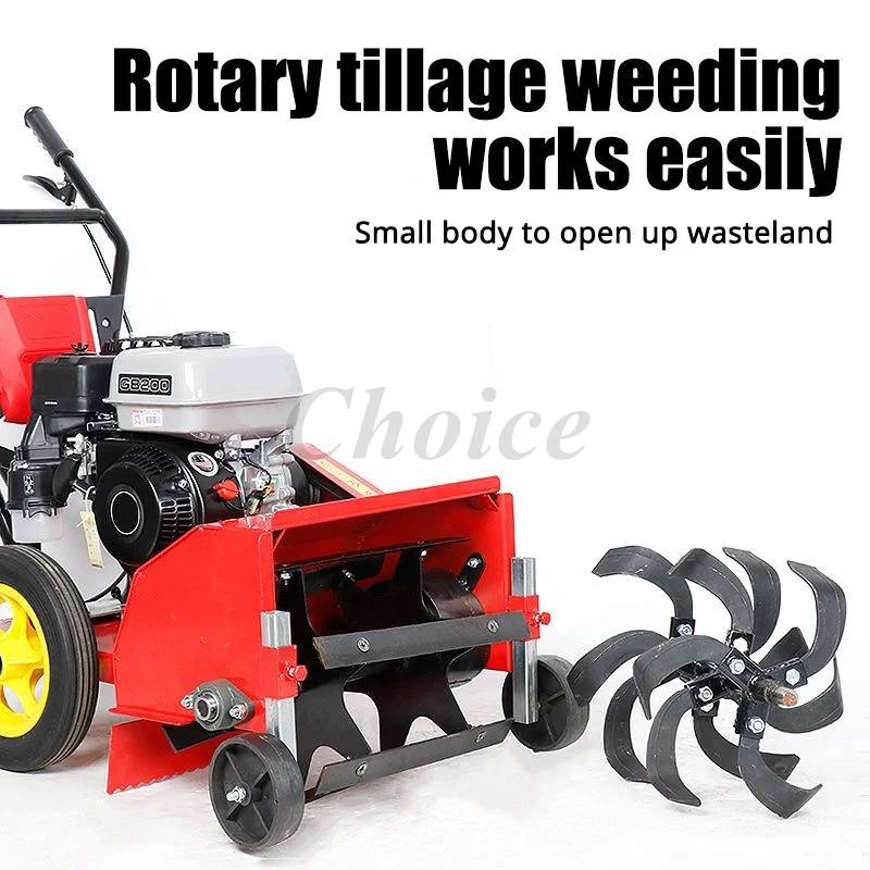 Multifunctional Gasoline Weeding Machine Agricultural Hand Push Tiller Weeder Cultivators Farm Equipment