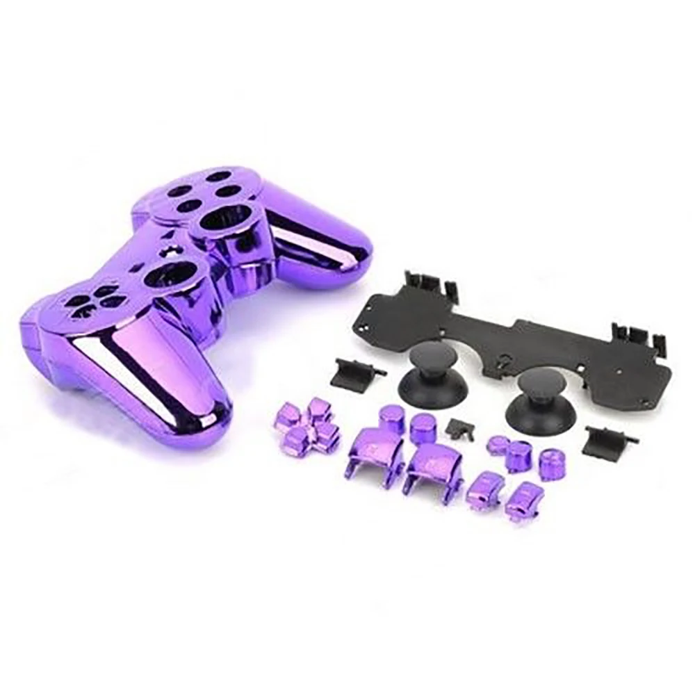 Ostent kit de controle completo com botões de revestimento, estojo para controle sony ps3 bluetooth