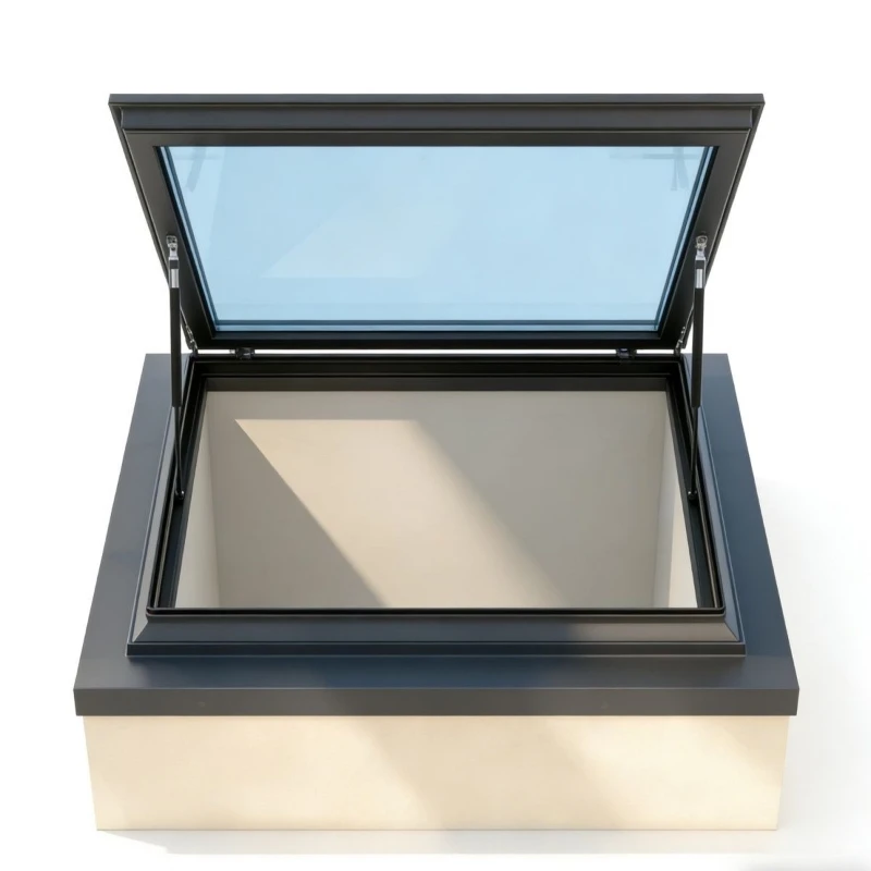 Integrated thickened aluminum pitched roof skylight roof rainstorm proof insulating glass attic window electric