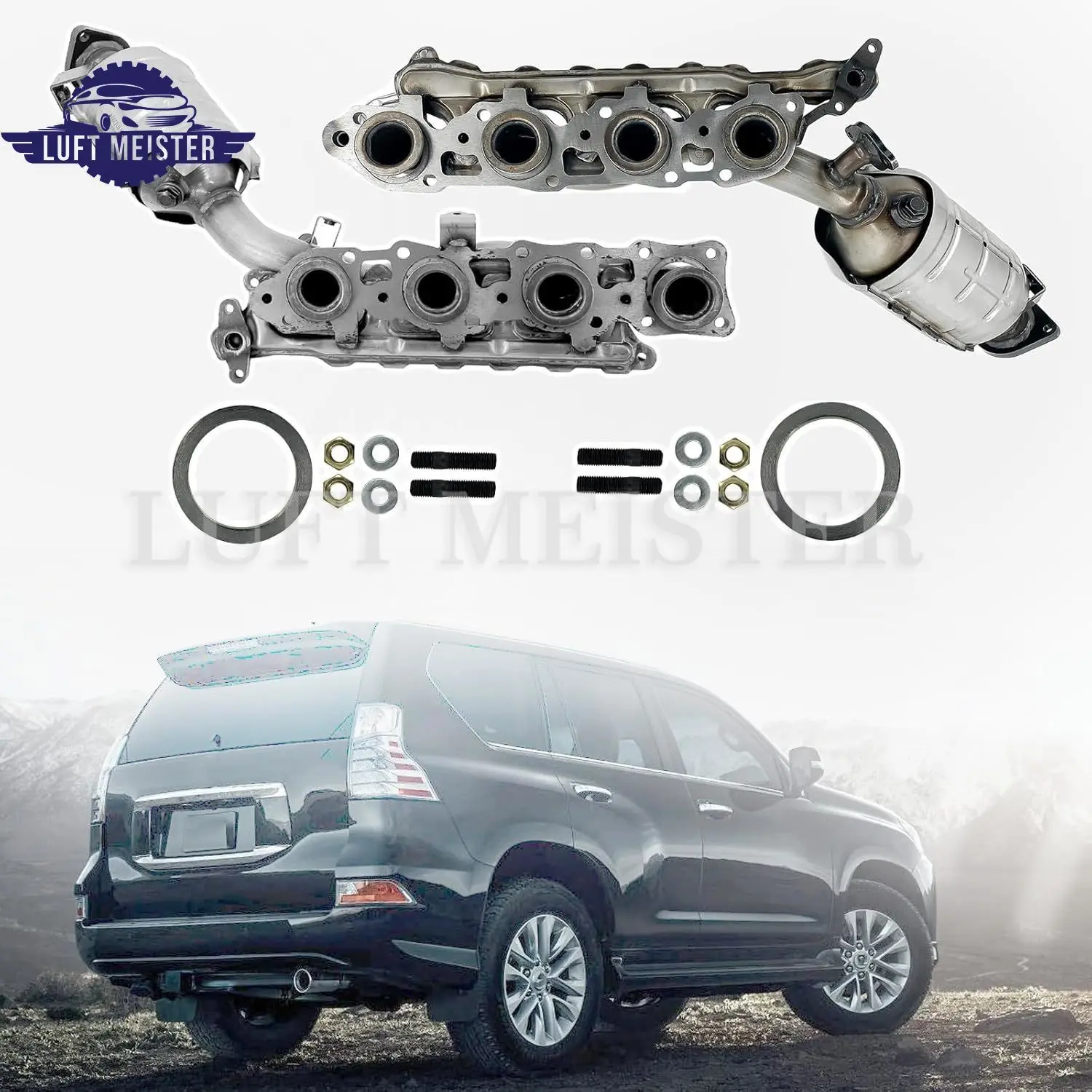 1pcs Front Left Right Catalytic Converter Compatible With 2010-2023 Lexus GX460 Sport 4.6L V8 17150-38070 17150-38130