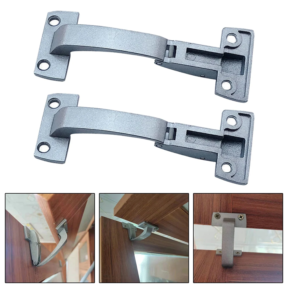 

Flip Over Cabinet Door Folding Hinge 124x50mm Zinc Alloy for Furniture Closet Cupboard Space-Saving Hardware Accessories Silver