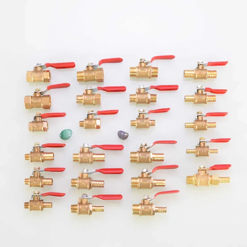 

Brass Barbed ball valve 1/8'' 3/8'' 1/4'' Male Thread Connector Joint Copper Pipe Fitting Coupler Adapter 8/10/12mm Hose Barb
