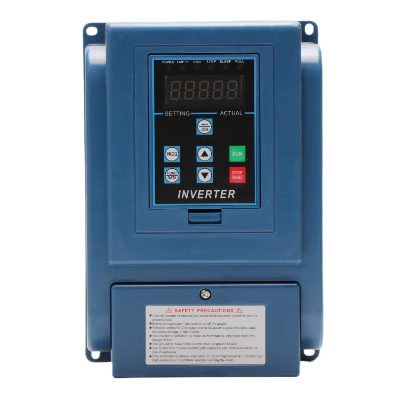 220V 1PH 1.5KW VFD single-input single-outlet frequency conversion speed controller for constant pressure water supply