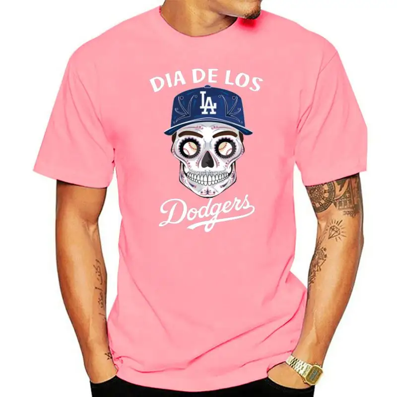 Dia De Los Dodger Halloween Sugar Skull T Shirt Mens Tee Shirt S 5Xl