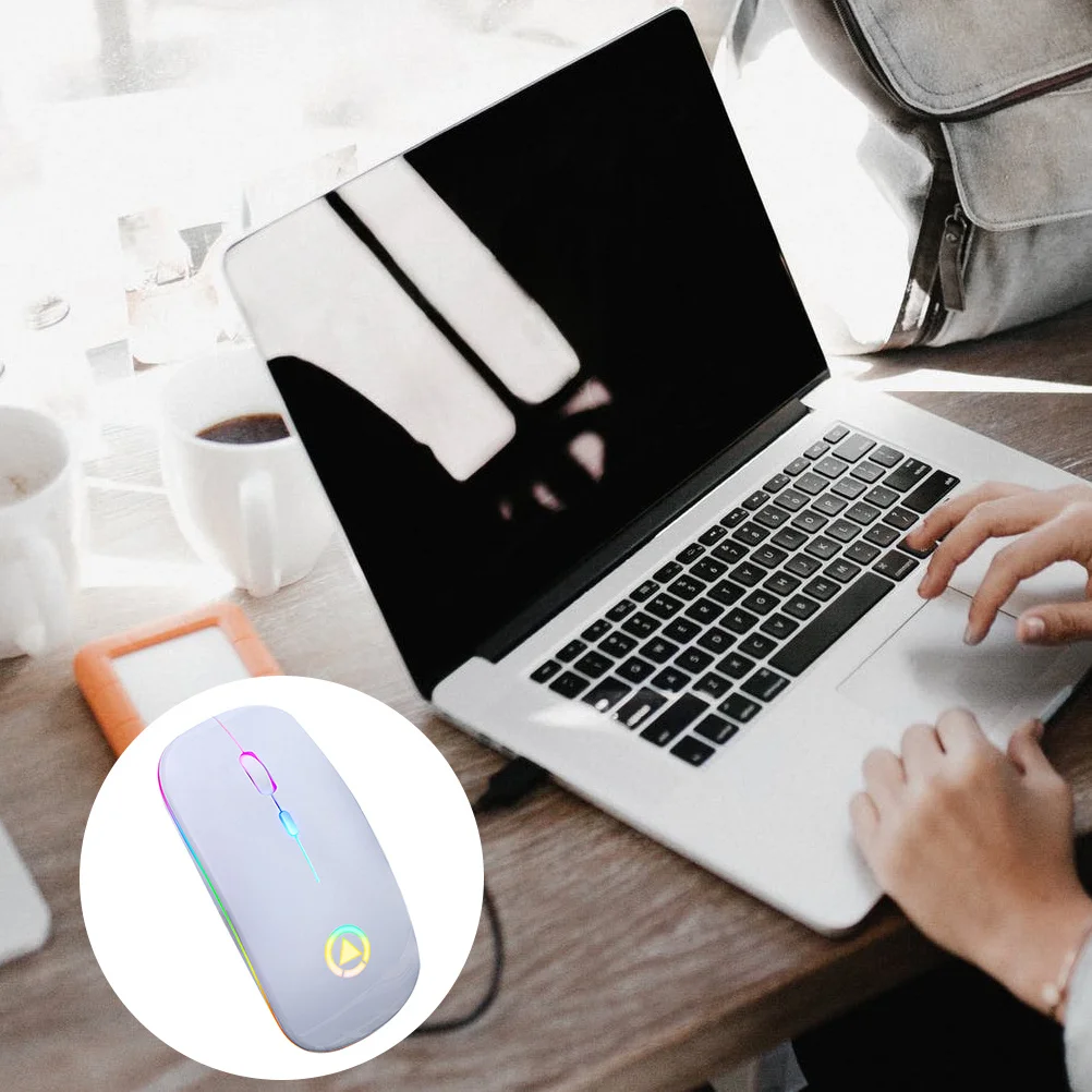 

1Pcs Wireless Mouse Silent Intelligent Dpi-Adjustable Luminescent Comfortable Touch Professional for Work and Gaming
