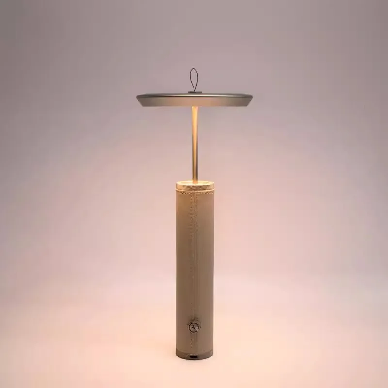 

Bedroom study charging industrial wind cowhide portable desk lamp hand carry wall hanging multi-purpose night light