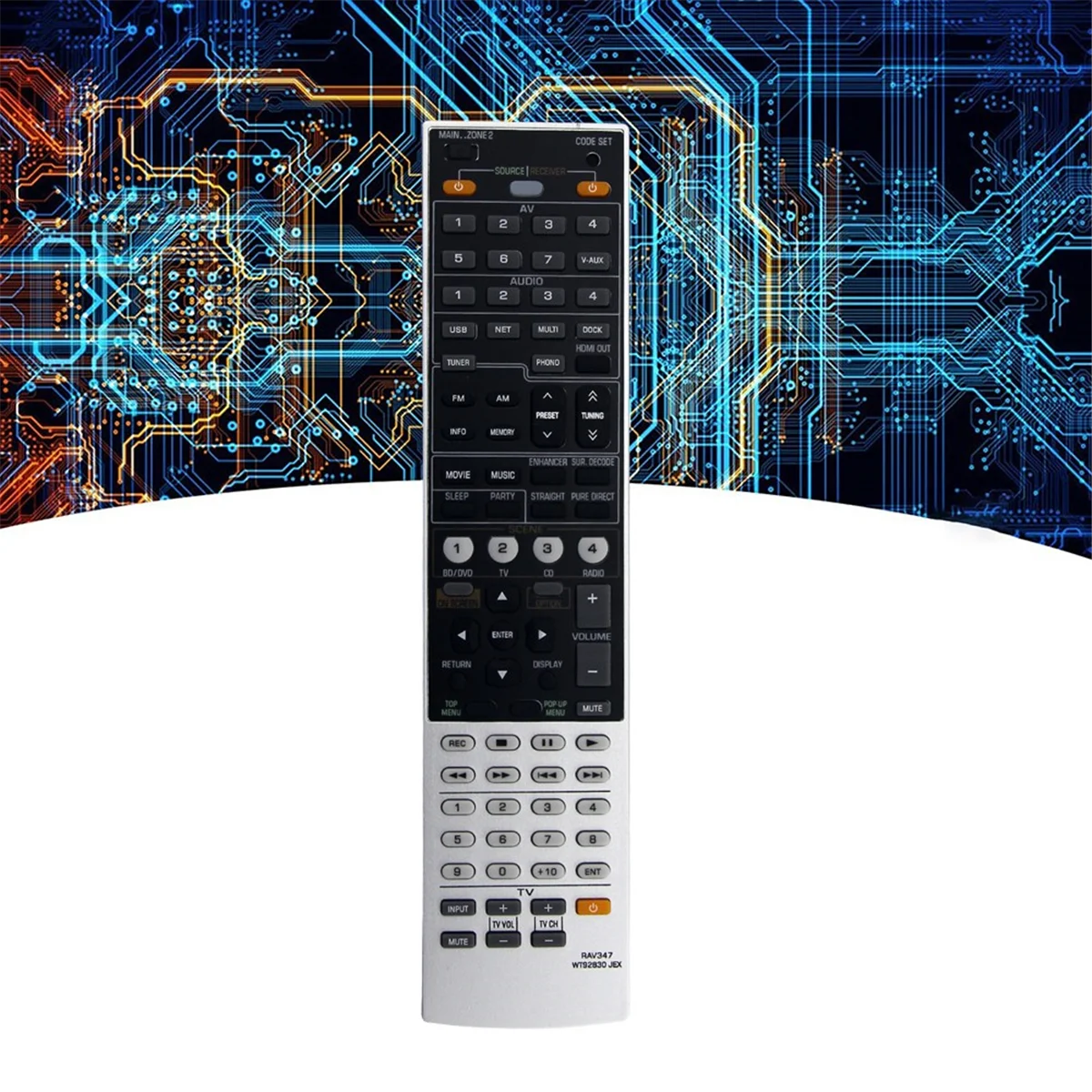 FFYY-RAV347 WT92830JEX Replaced Remote Control for Yamaha AV Receiver RX-V1067BL RX-V1067 RXV1067BL RXV1067 RX-A1000