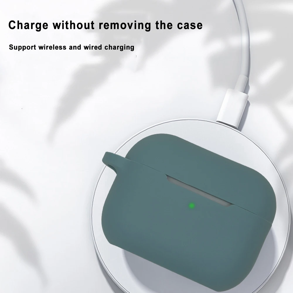 Силиконовый чехол для наушников Airpods Pro 2, защитный чехол для наушников с крючком