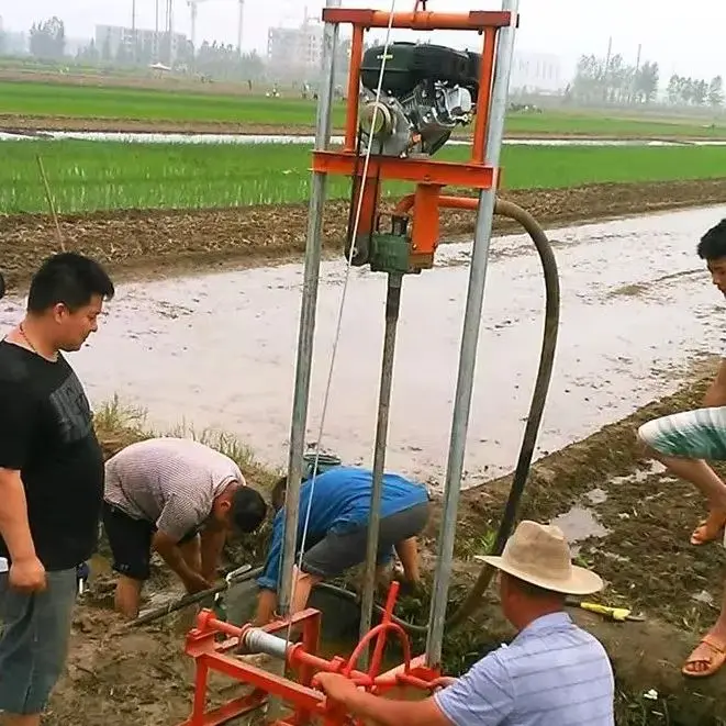 

Customized 80m Small Fold Mini Drill Rig Engine-Powered Water Well Drilling Rig with Water Pump Drilling Machine