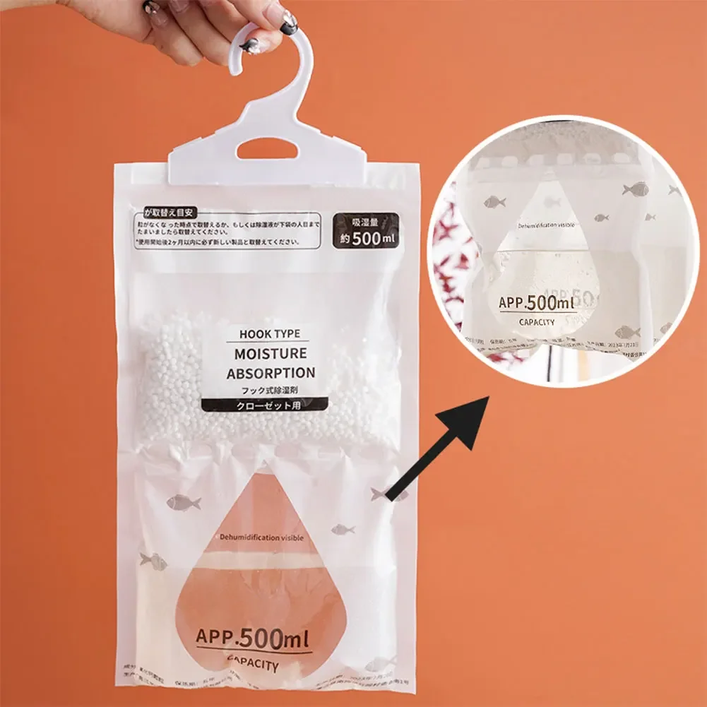 5/10PCS Moisture Absorber Hanging Bag Wardrobe Antihumidity Bags Moldproof Dry Bag Dehumidification for Closet Indoor Desiccant