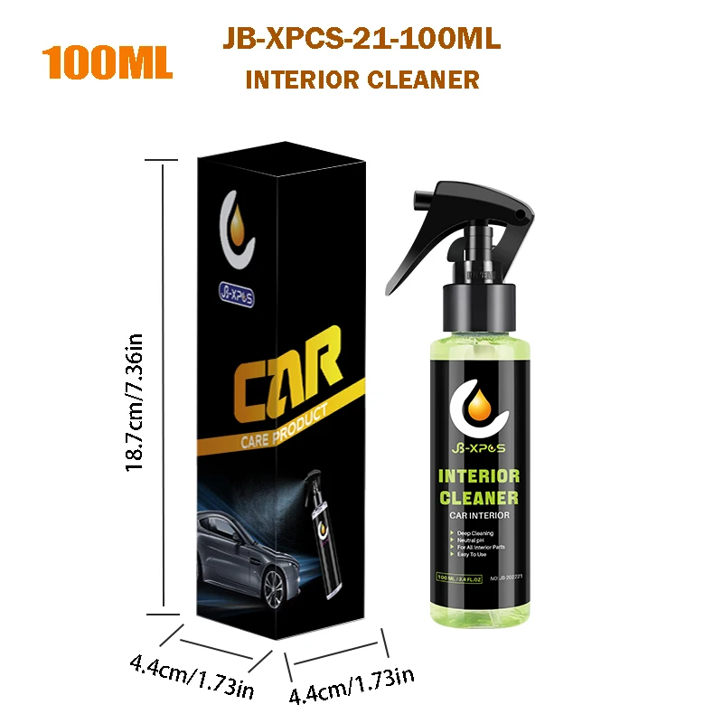 50ML/100ML Neutral pH Interior Cleaner Leather Fabric and Carpet Multi-purpose Anti-aging Car Detailing Spray JB XPCS 21