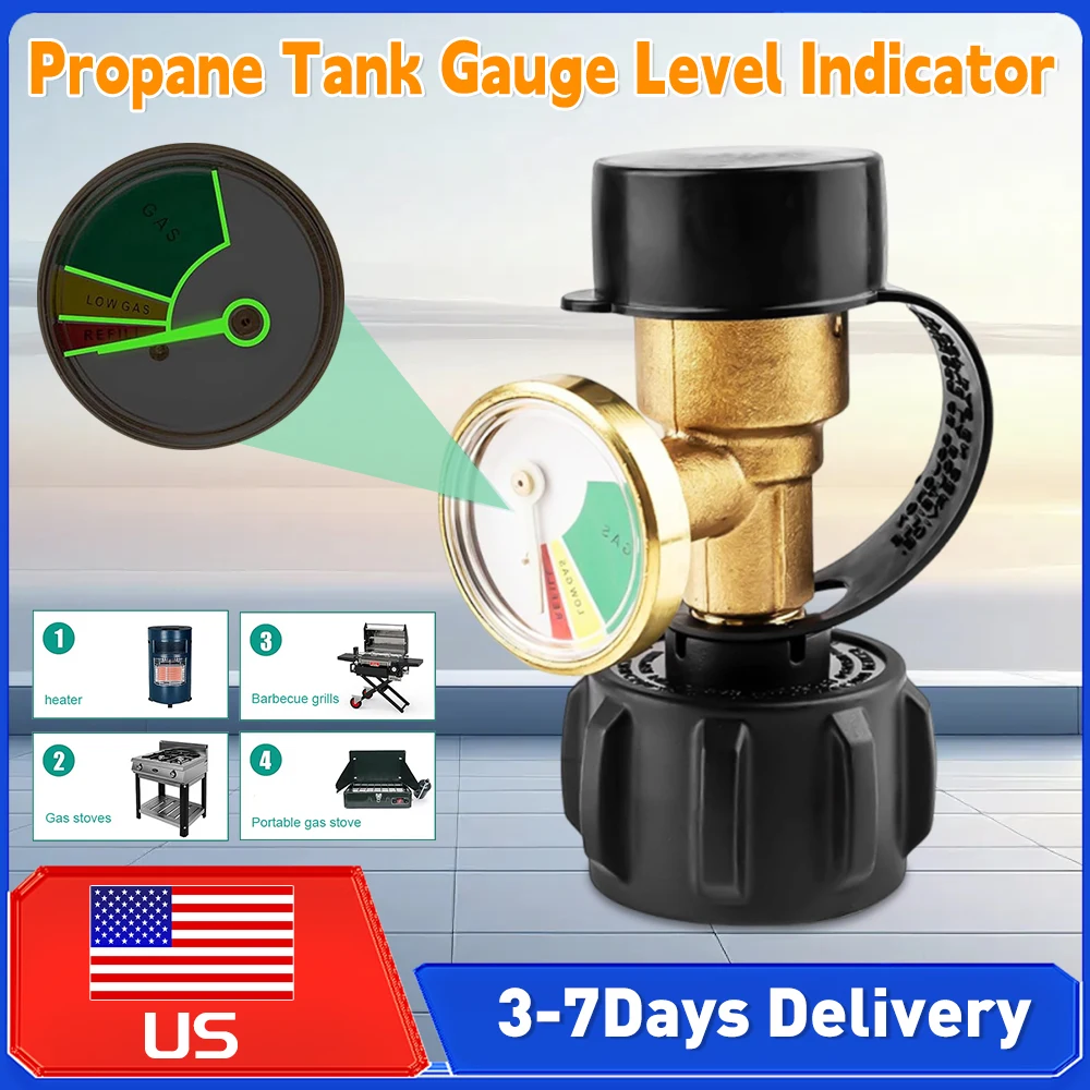 

Универсальный индикатор уровня газа в баллоне с цветовой кодировкой, латунный адаптер-манометр для газовых баллонов, аксессуары для походных плит, новинка