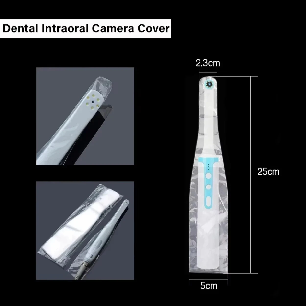 100 unidades/caja de fundas protectoras desechables para varillas de luz dental, para barras de fotopolimerización