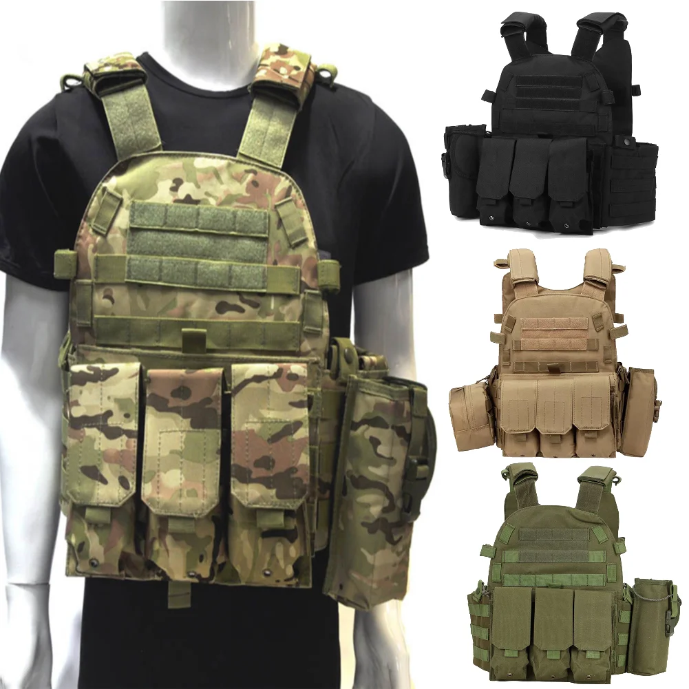 

Nylon Tactical Vest Body Armor Hunting Carrier Airsoft Accessories Combat MOLLE Camo Vests Camouflage Hunting Vest Equipment
