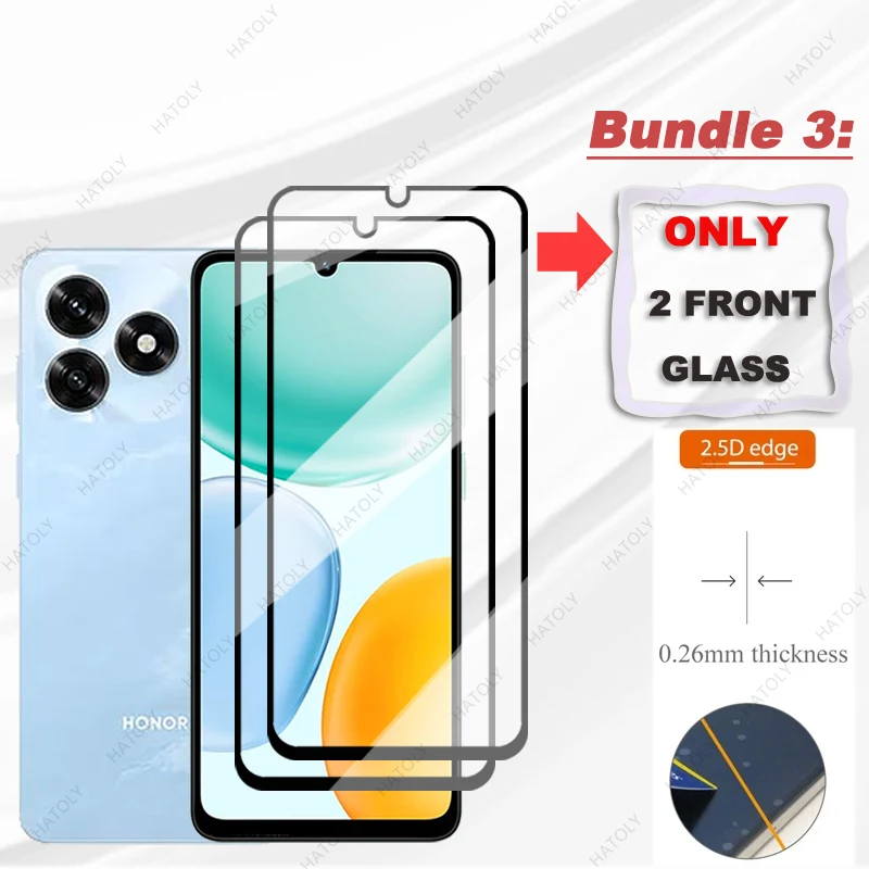 

Tempered For Honor X5d Plus Glass Protective Film For Honor X5d Black Edge Screen Protector Camera Lens Protector For Honor X5d