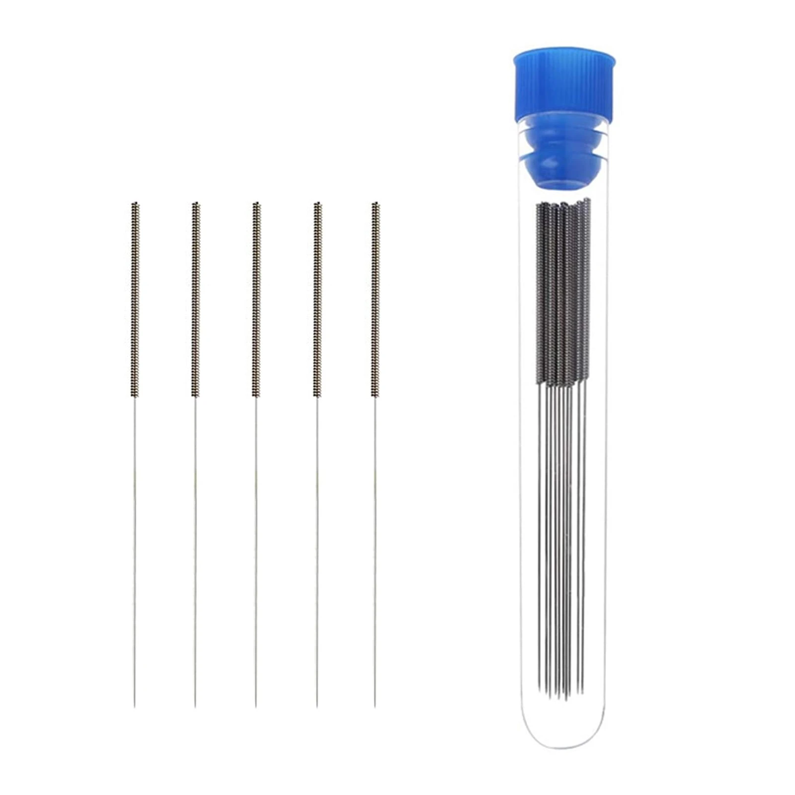 10-Piece Stainless Steel Cleaning Nozzle Kit - Window Wiper, 3D Printer Nozzle, Gas Stove, Shower Needle Unclogging Brush