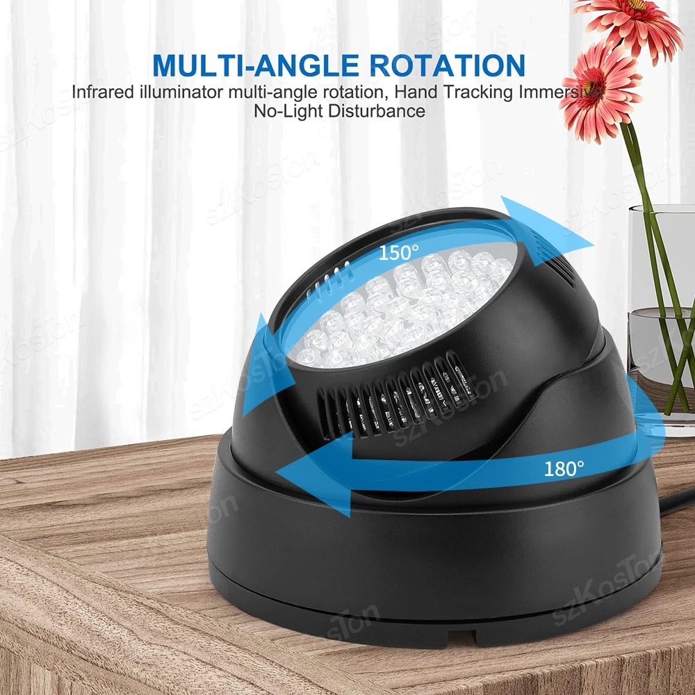 Iluminator VR IR lampu inframerah, untuk PSVR2 PICO4 Quest PRO Enhanced pelacakan lingkungan gelap untuk ocular Quest 2 Aksesori