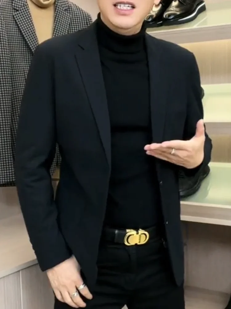 

New Autumn Winter Men's down Suit Jacket Casual Business Versatile Handsome Trendy Fashionable City Style Antibacterial