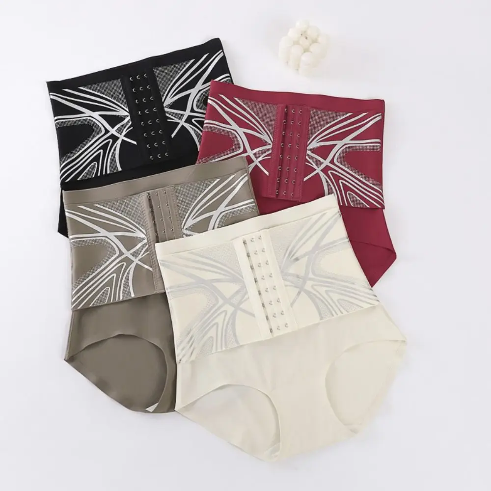 

High Waist Slimming Shapewear Buckle Cotton Crotch Seamless Panties Women Waist Trainer Lingerie Butt Lifting Briefs Dress