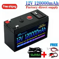 12V Battery 100Ah 18650 Rechargeable LiFePO4 Lithium Battery Built-in 5V 2.1A Usb Power Display Port Charger+12.6V 3A charger