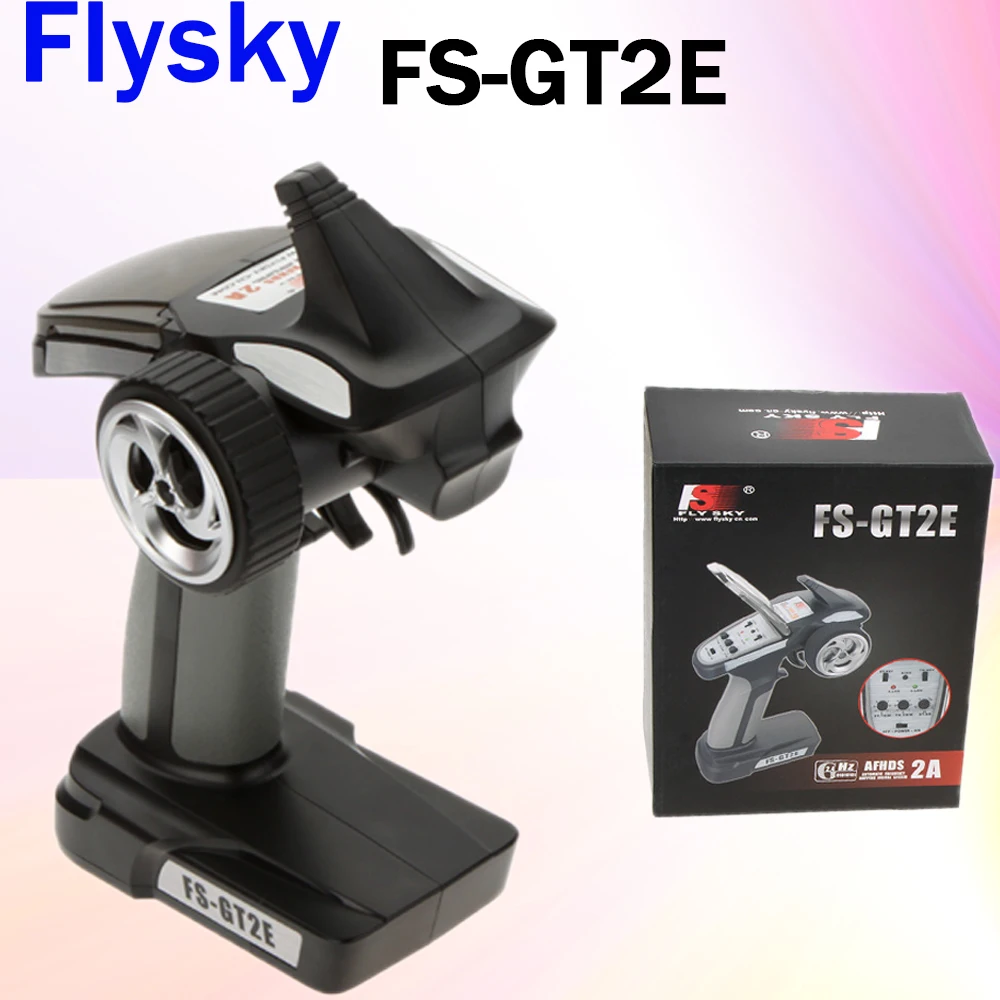 Flysky FS-GT2E AFHDS 2CH Radio System Transmitter With FS-A3 Receiver For RC Car Boat Toys With Retail Box